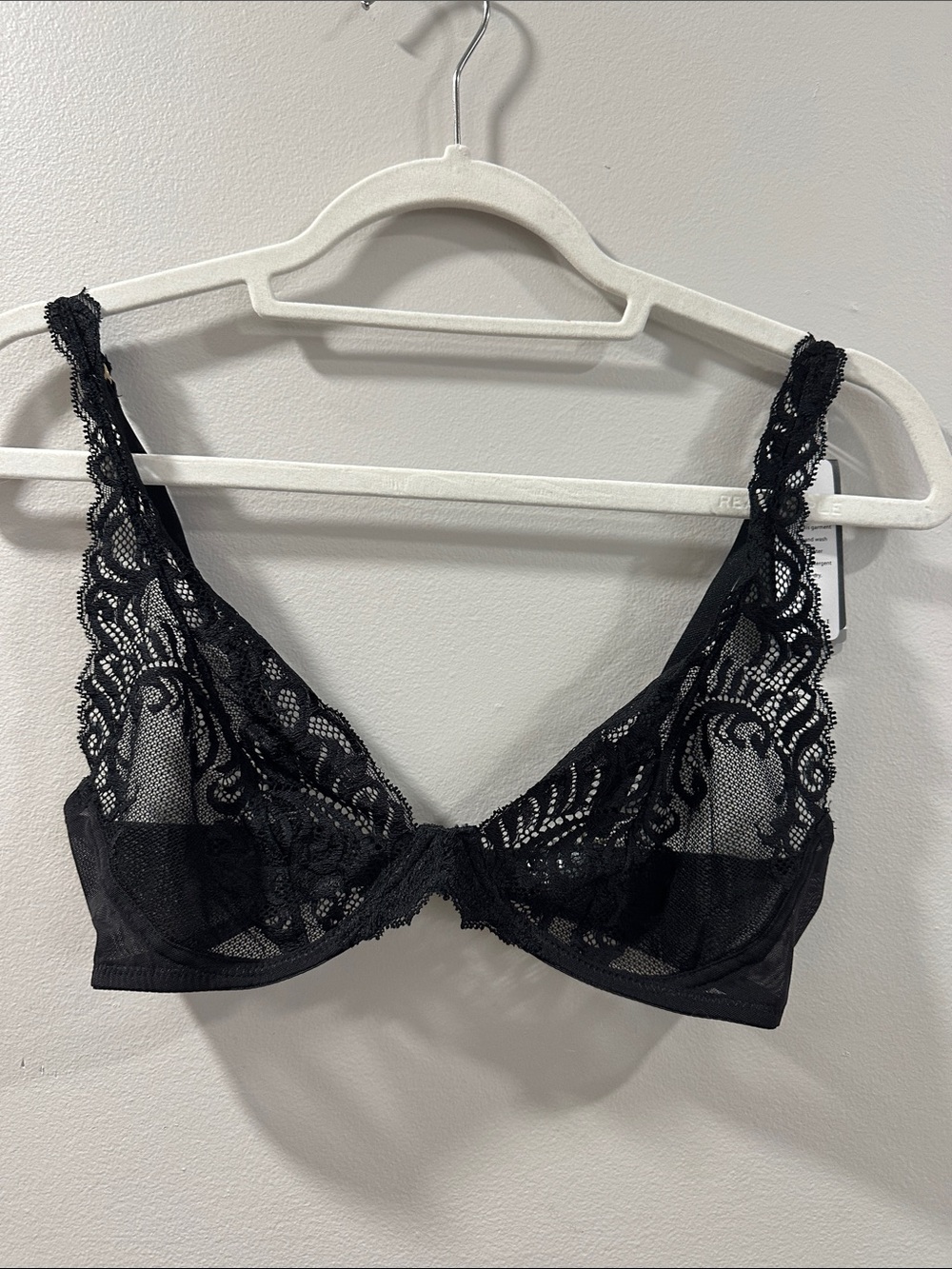 Natori Black Lace Unlined Underwire Bra